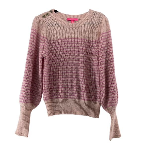 Lilly‎ Pulitzer Finney Sweater Size Medium Sparkle Stripe - Picture 2 of 8